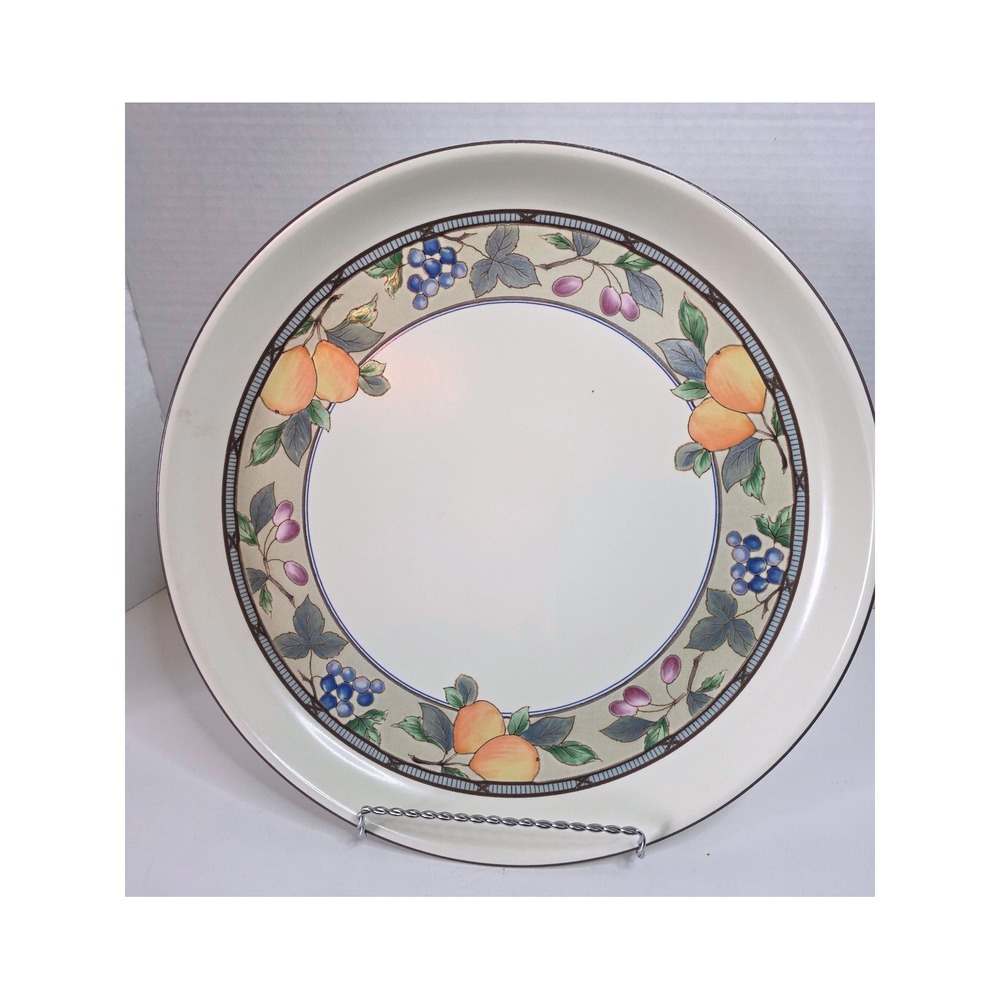 Mikasa Intaglio Garden Harvest CAC29 Round Serving Platter 14 Inch Fruit